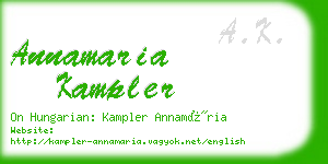 annamaria kampler business card